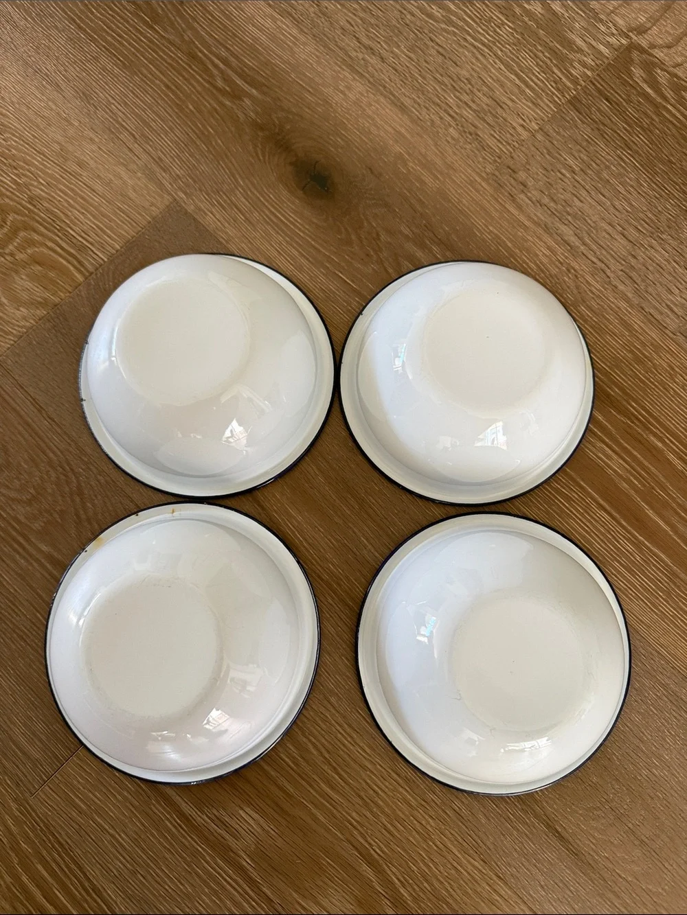 Set of Four Enamelware Bowls